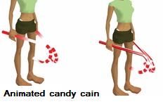 Oto's X-mas animated candy cain