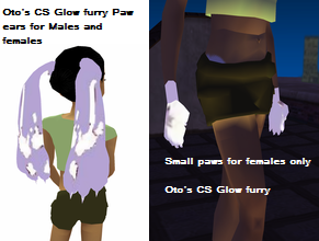 Oto's CS Glow Furry ears and paws
