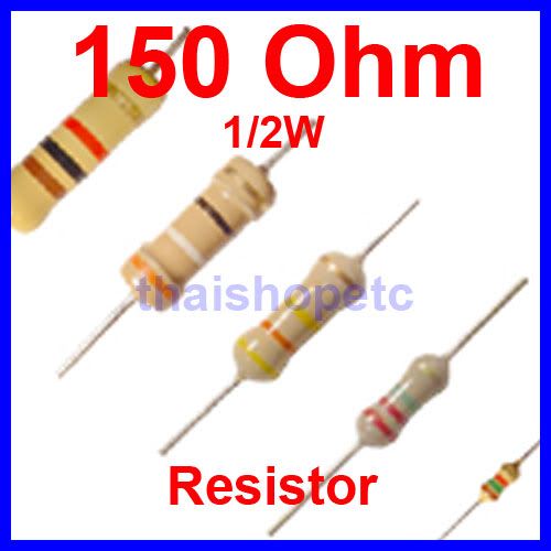 100 Pcs Resistors 150 Ohms 12w 5 Carbon Film Ebay 6878