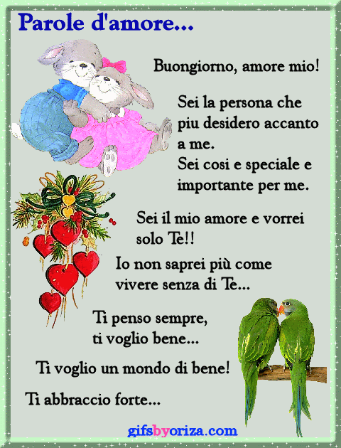 Buongiorno, amore...