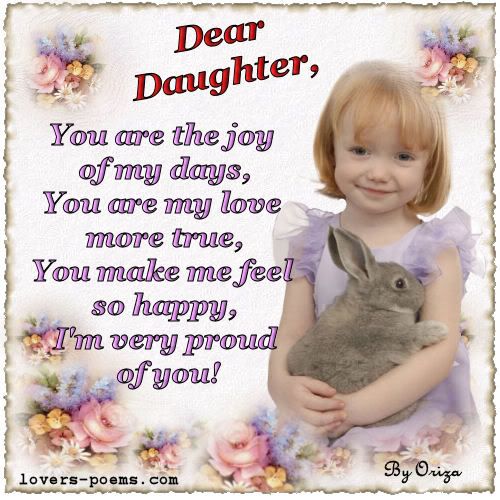 Gifs, Love Messages: Message to a daughter