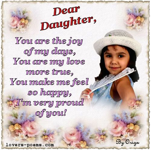 Happy Birthday Daughter Verses. Gifs, messages, love poems