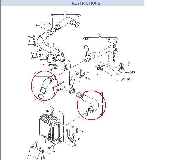 Mk4 Golf TDI 130 intercooler hoses Volkswagen Mark IV Forum