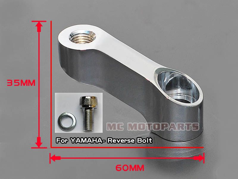 10mm Chrome Motorcycle Mirror Extender Adapter Yamaha eBay