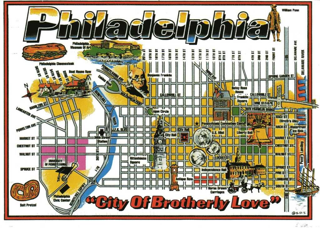 Philadelphia Map Pictures, Images and Photos