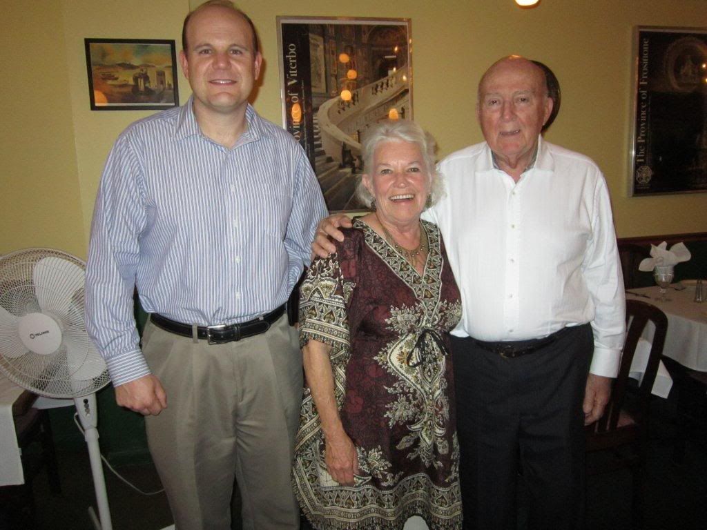 Jeffrey, Linda and John at a nice Italian restaurant in D.C.