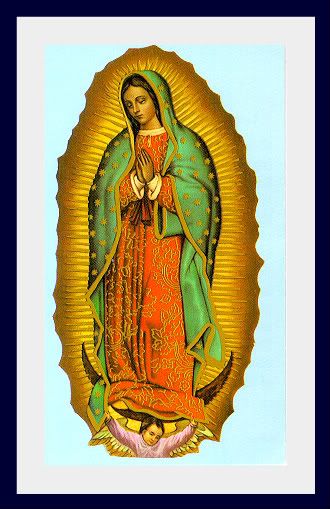 The Virgin of Guadalupe, a common image in Mexico