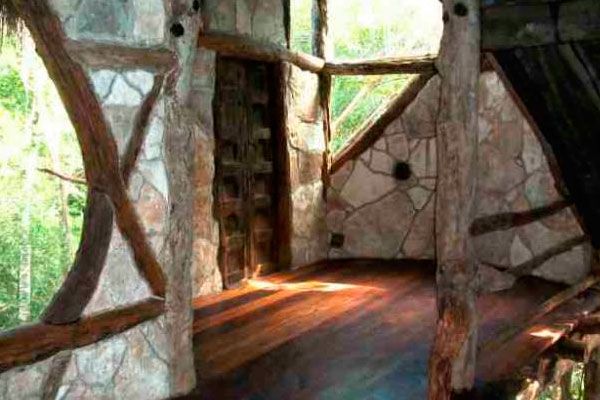 inside an ecological home in Tulum - Los Arboles
