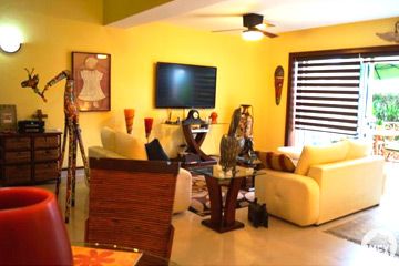 Living room in Playa del Carmen condo for sale 