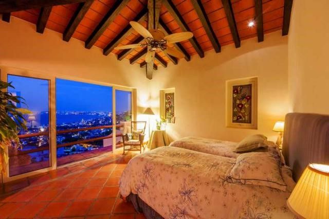 Master bedroom with view