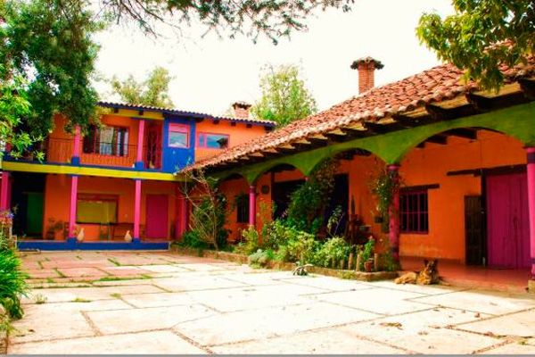 bright mexican colonial home