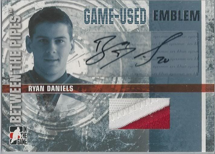 2006-07 Between The Pipes Emblems Autographs #GUE24 Ryan Daniels