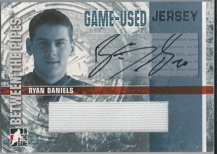 2006-07 Between The Pipes Jerseys Autographs #GUJ24 Ryan Daniels