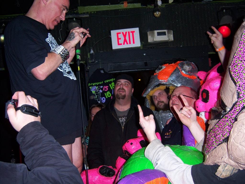 cop on stage for Green Jelly