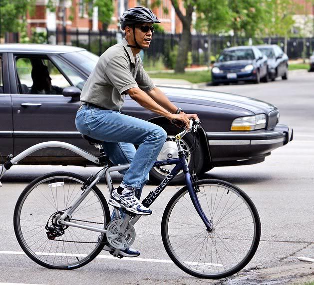 barack obama bike ride Pictures, Images and Photos