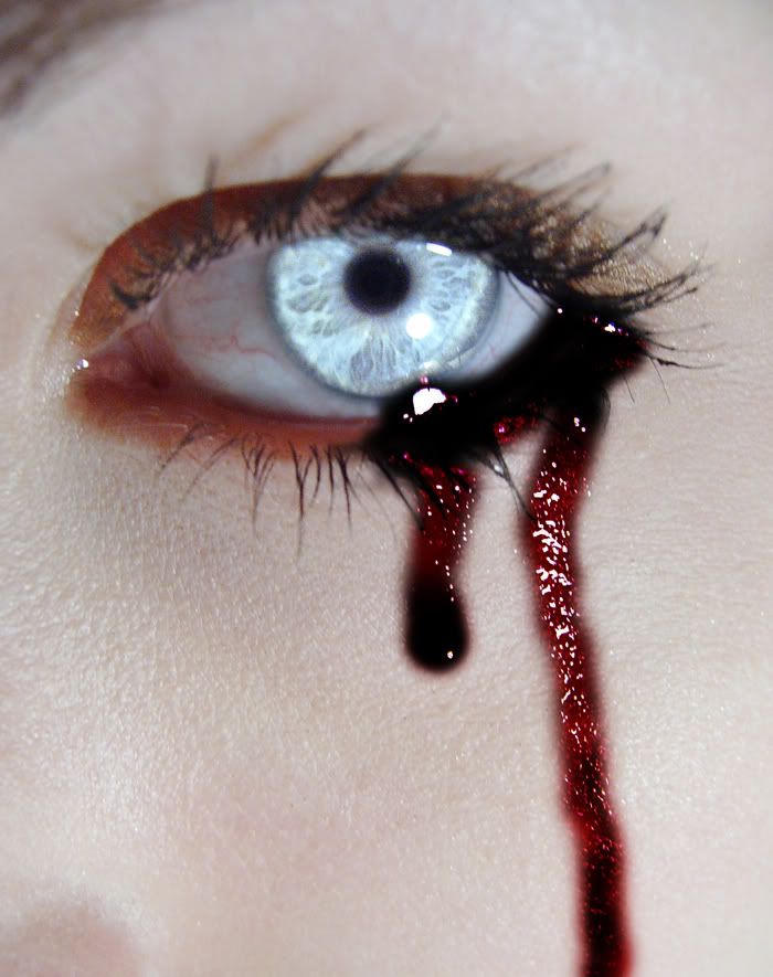 Blue Eye and Tears of Blood Pictures, Images and Photos