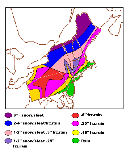 Snow/ice accumulations