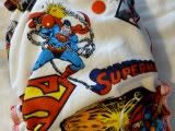 Superman Comic Strip<BR> One Size Fitted Diaper <BR> Bamboo/Cotton Velour
