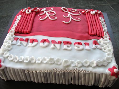 Indonesian theme cake