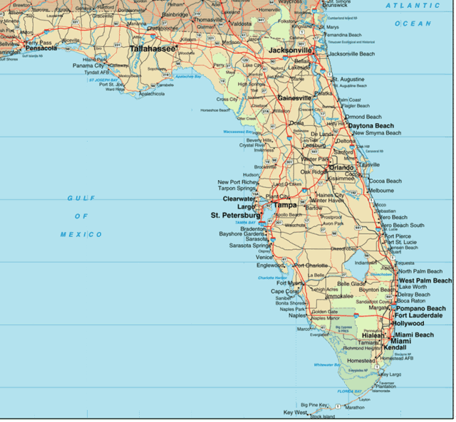 Florida Map Pictures, Images and Photos