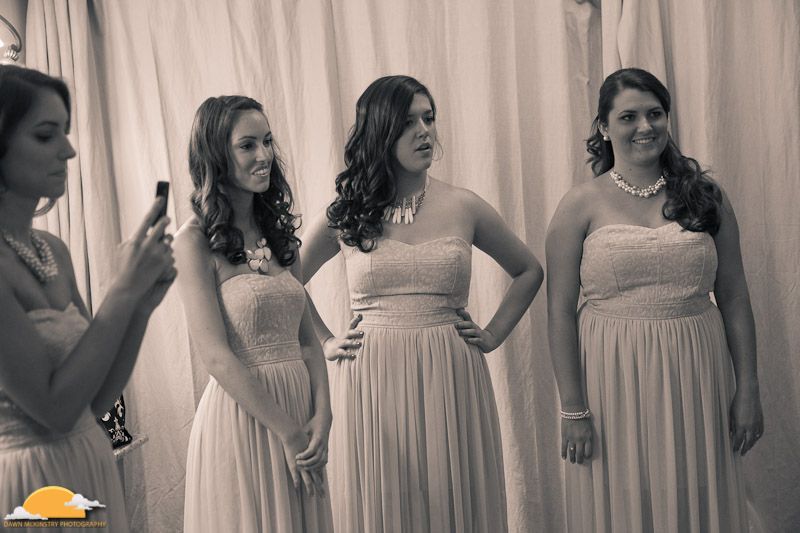 bridesmaids black and white bridesmaids