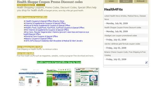 Health Coupons & Special Offers