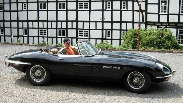  one of the most beautiful cars in the world is a Jaguar E type 