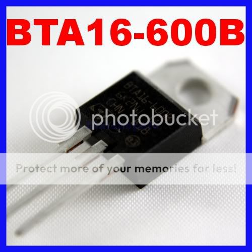 20 x BTA16 600B BTA16 600 Triac SGS THOMSON 600V 16A    