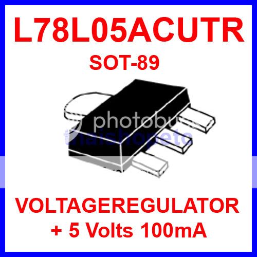 10 x L78L05AC L78L05 Voltage Regulator SOT 89 5V 100mA  