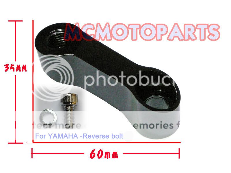 Motorcycle Mirror Risers Extender Adapter For Yamaha / Ducati