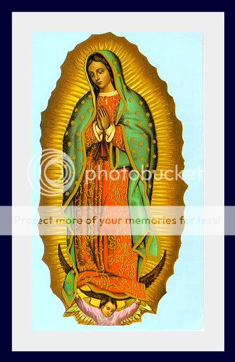 The Virgin of Guadalupe, a common image in Mexico