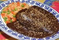 Mole sauce and chicken