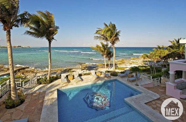 Oceanfront home in Akumal