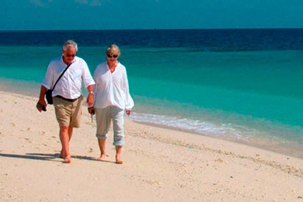 Walking on the beach