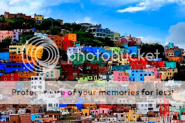 colonial colorful city in mexico