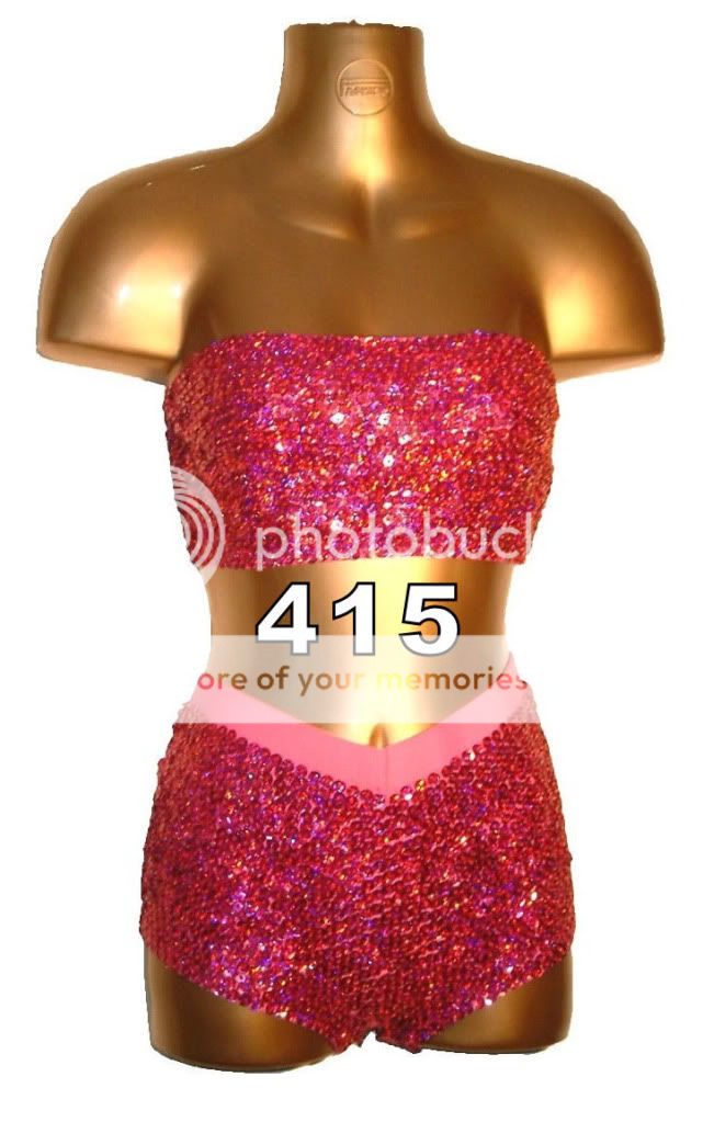 Club Party Dance Stage Sparkle Glitz Sequin Short Set