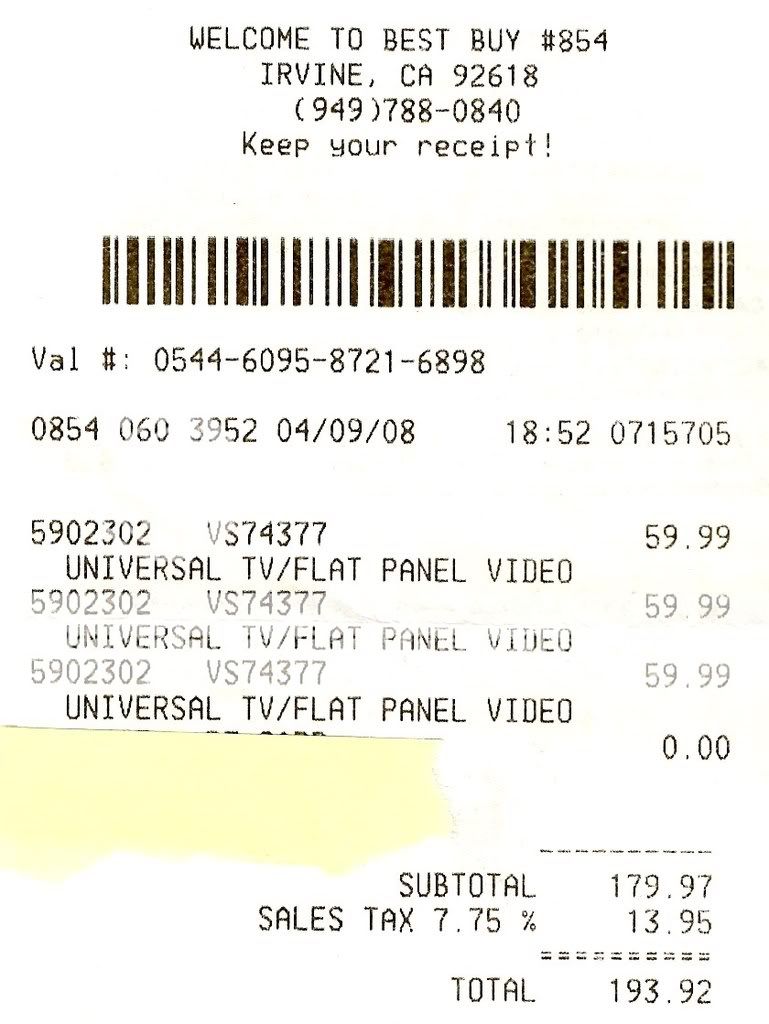 Receipt Best Buy Bush Vs73477 Photo by mackgt | Photobucket