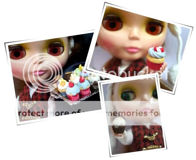 Miniature Choc Cupcakes with Almond for Blythe Barbie