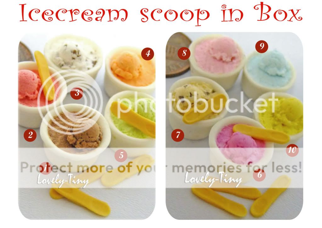 box of Miniature ice cream Scoop in Box(10styles)  