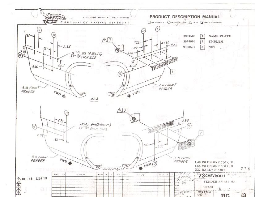 1970-1973 Rally Sport fender emblem placement | NastyZ28.com