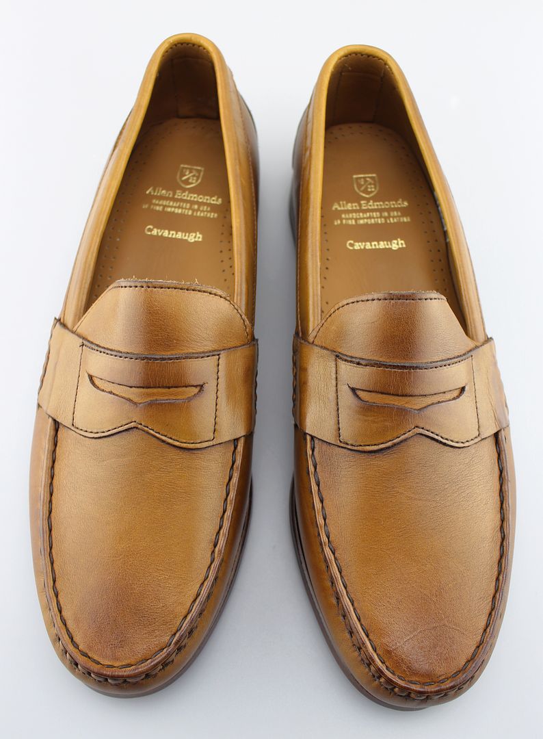 Men's ALLEN EDMONDS 'Cavanaugh' Brown Leather Penny Loafers Size US 12 ...