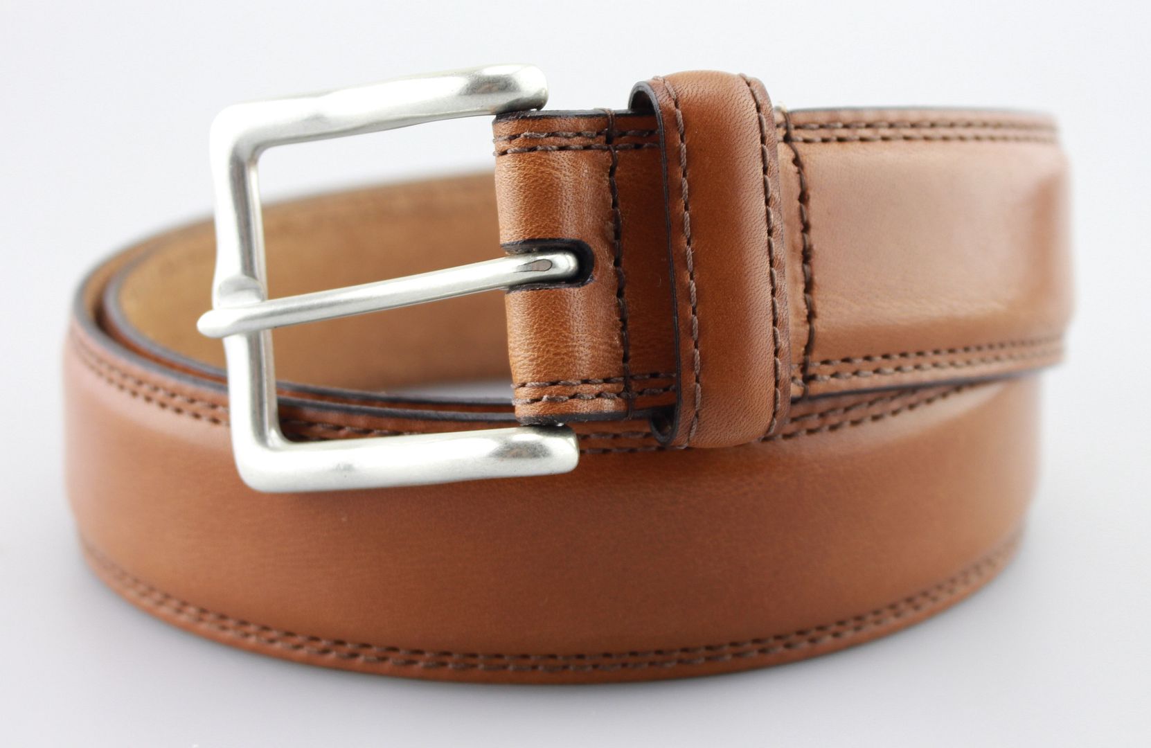 walnut leather belt