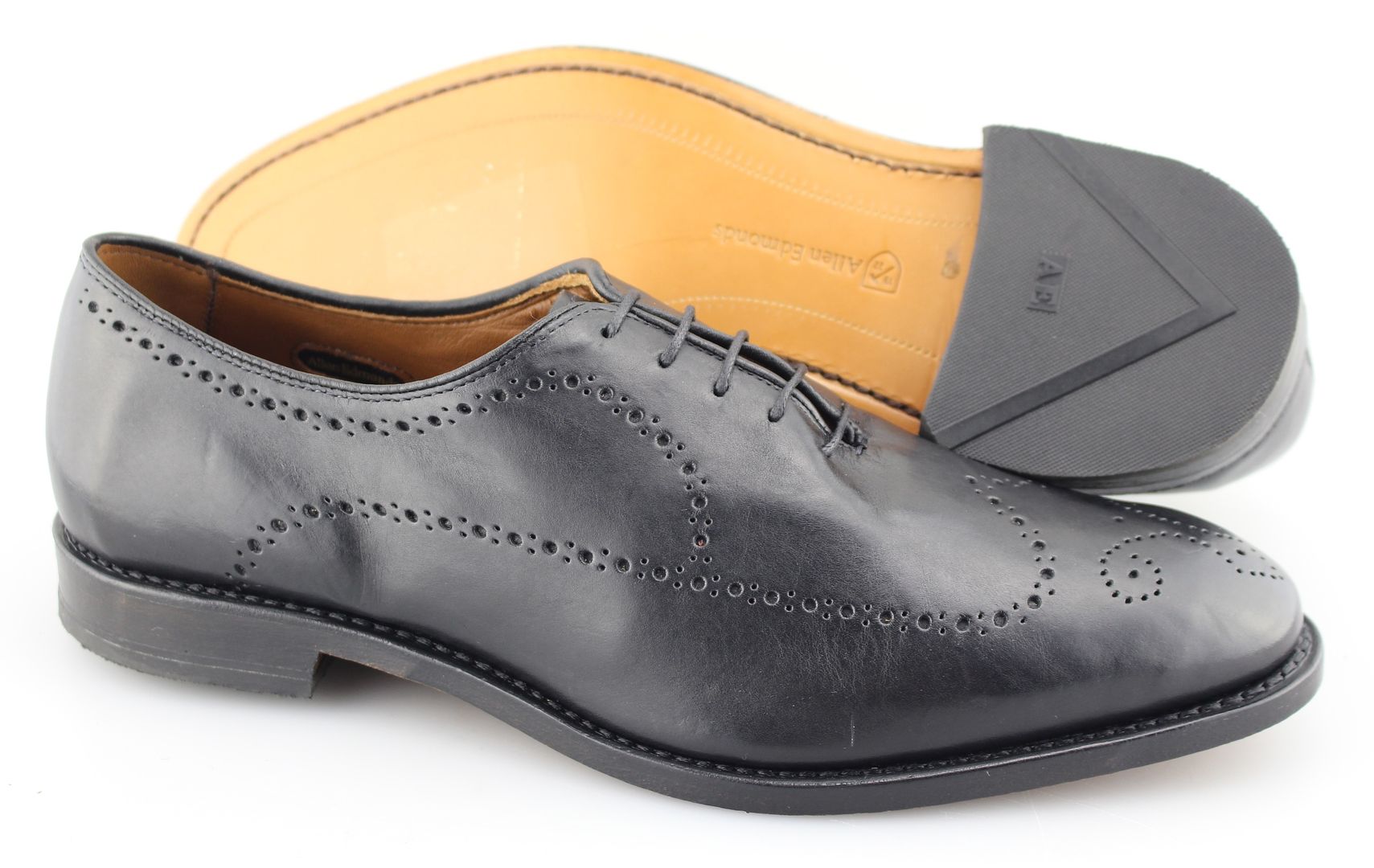 Men's ALLEN EDMONDS 'Fairfax' Black Leather Wingtip Oxfords Size US 9.5 ...